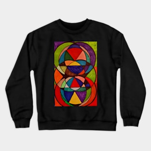 Circles Stained Glass Window Crewneck Sweatshirt